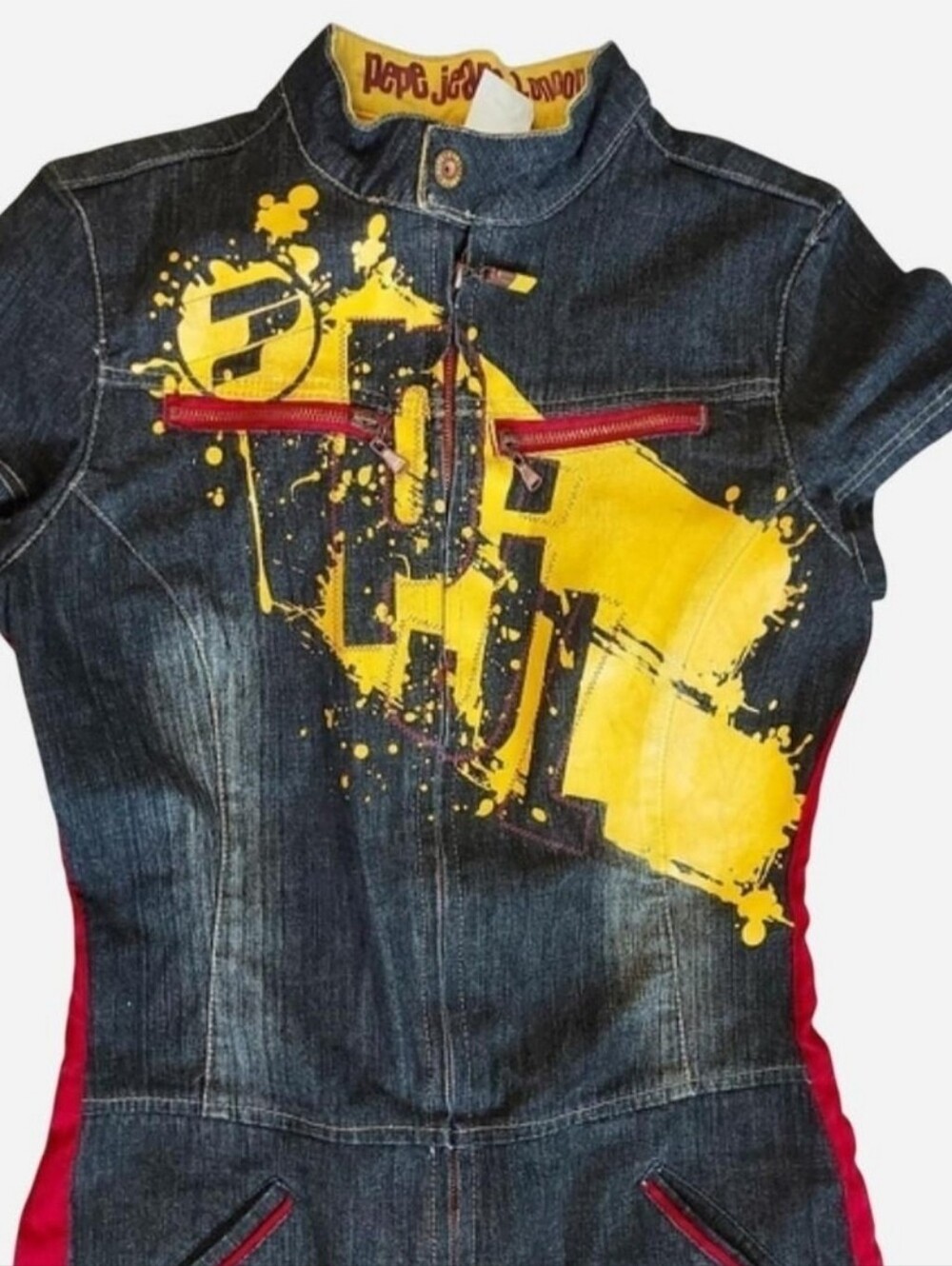 Pepe Jeans London Vintage Jumpsuit Woman’s Size Large Y2K 90’s
